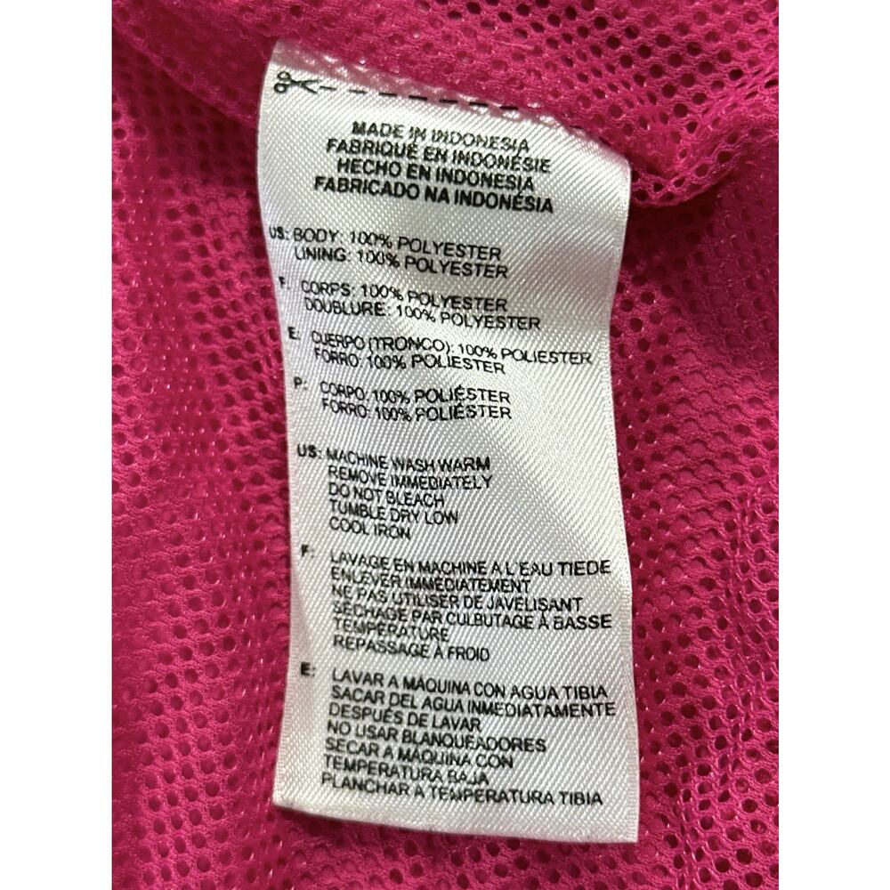 Adidas Women’s Pink Windbreaker Jacket Size M Mesh Lined Zip Front Retro - Picture 10 of 11